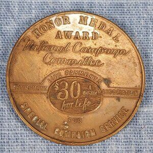 1930s Vintage California Pension Movement Ham and Eggs Medallion